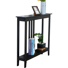 Stylish Console Table, Narrow Porch Table with 2 Levels, Square Wooden Sofa Table for Flower Shop Living Room Study Sturdy Narrow Porch Table (Size : 92