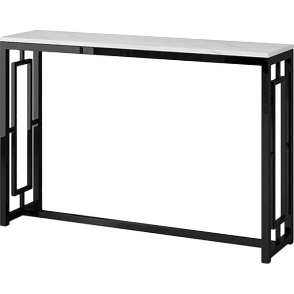 Generic Schmaler Konsolentisch, Konsolentisch aus Metall, Sofatisch aus Marmor mit Ablageflächen, Beistelltisch für Zuhause, Wohnzimmer, kleine Räume, 31,4 Zoll