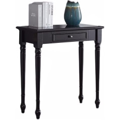 Nizame Console Table for Entrance Area Retro Wood Rustic Table with Drawers Wide Table Top Table Sofa Side Table Accent Furniture for Decoration of the Foyer (Colour: Black, Size: 120x