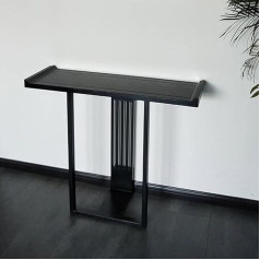 Eeshha Konsolentisch Akzenttisch in Holzoptik, Konsolentisch, antiker Eingangsbereich, Flurtisch an der Wand, schmaler Tisch, 2 Etagen, Eingangsbereich, Sofatisch für den Flur – einfache Montage (Größe: 100