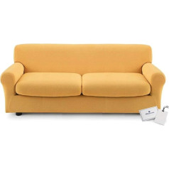 ‎Zucchi Zucchi Sofa Cover for 2 Seater with 2 Cushion Covers Item Zapping Cannete 120 to 180 3 Seats Ochre