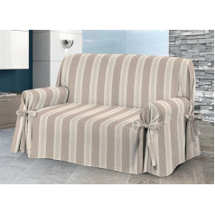 Sofa Cover with Ties Grancasa, Model O.B. 2 Posti Beige