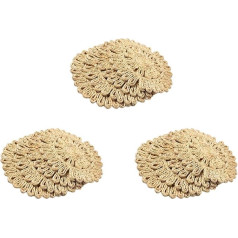 ‎Tsolay TsoLay 12X Rundes Gewebtes Tisch Set für Tisch, Natürliche Geflochtene Rattan Tisch Set Hohl Geflecht Platten für Feiertags Küchen Tisch Matte