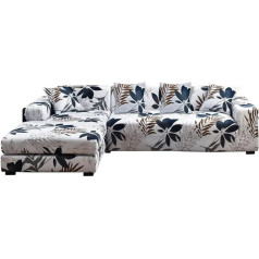 ‎Jianyana jianyana L-Shape Sofa Throws, Stretch Elastic Sofa Cover, 2-Piece Set for 3 Seater + Cushion Covers for Cut Sofa