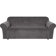 LINGKY Plush Velvet Sofa Cover 1 2 3 4 Seater Slipcover Sofa Covers Elastic Full Surface Sofa Protector Anti Dust Mite & Anti Wrinkle