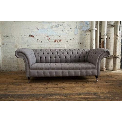 Jvmoebel 3-Seater Chesterfield Upholstery Sofa Design Luxury Couch Sofa Couchen XXL Fabric