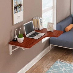 Durags Klappbarer, an der Wand montierter Drop-Leaf-Tisch, an der Wand montierter Drop-Leaf-Tisch, klappbarer Wandtisch, herunterklappbare, an der Wand montierte Werkbank aus Holz für die Küche, 5