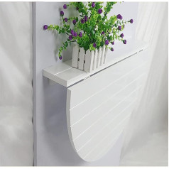 Sleeve Folding Table, Half Round, Folding Wooden Desk, Wall Desk, Drop Leaf Tables for Small Spaces, Drop Leaf Wall Dining Table, Computer Desk, Home Office Desk (Color : B) (A)