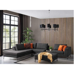 Jv Möbel Wohnzimmer Ecksofa L-Form Sofas Eck Luxus Sofa Stoff Design Stil Neu
