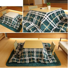 Wbjlg Heiztisch Tatami Heiztisch, japanischer Kotatsu-Tisch, klappbarer Heiztisch für den Haushalt, waschbarer Kotatsu-Futon, Japanisches Futon-Set