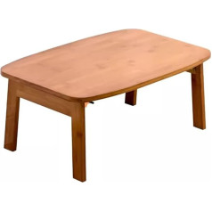 Gnbow Foldable Floor Table for Eating, Korean Eating Table Floor, Low Table for Floor Seating (Colour: Brown, S: 70 x 40 x 31 cm)