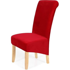 Lingky Velvet Stretch Dining Chair Slipcovers - Spandex Plush Short Chair Covers Washable Removable Chair Protective Cover Dining Chair Protective Cover for Kitchen, Dining Room