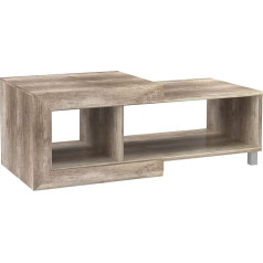 Forte Genetic Coffee Table, Wood Composite, Antique Oak, 47 x 128 x 60.2 cm