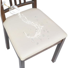 ‎Nibesser NIBESSER Chair Cover Seat Set of 6 PU Leather Dining Room Chairs Waterproof Removable Seat Protective Cover for Kitchen Office Chairs Hotel