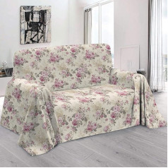 HomeLife Bedspread Bed Throw Pink 160 x 280 cm Soft Multi-Purpose Cotton Blanket & Duvet for Double Beds Beautiful Sofa Cover & Couch Cover