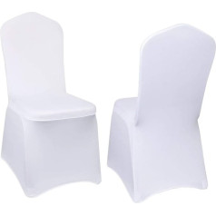 ‎Kapwall Kapwall 12 x White Polyester Spandex Chair Covers