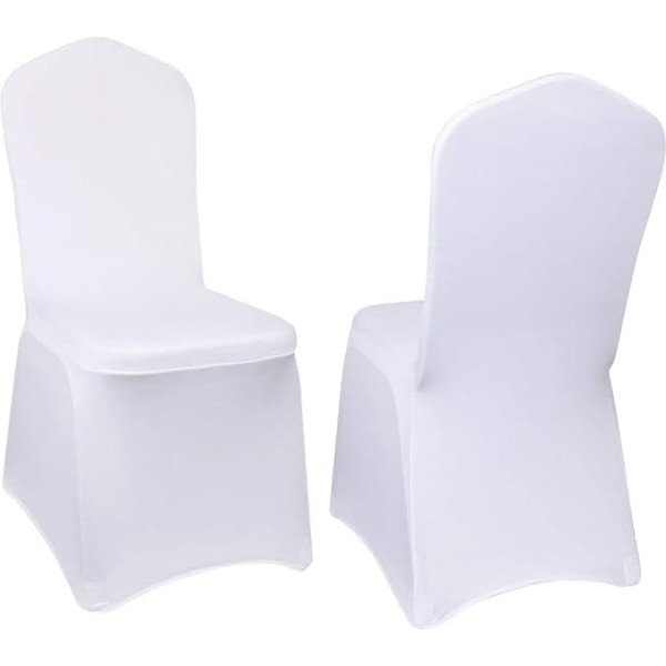 ‎Kapwall Kapwall 12 x White Polyester Spandex Chair Covers