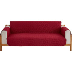 ‎Petcute PETCUTE Sofa Covers, Protective Cover for Pets, Sofa Throw with Elastic Band, Waterproof Sofa Throw, Couch Cover for Wear and Tear Protection, Non-Slip, Machine Washable (Wine Red, 3-Seater)