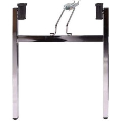 Pemora Set of 2 Folding Table Frames TG3 Chrome-Plated for Conference Tables, Seminar Tables, Banquet Tables, Desks and Meeting Tables Made of Double T Steel Tube