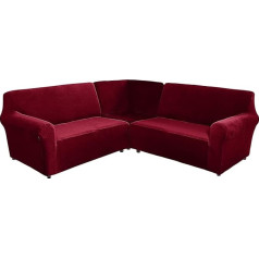 ‎Mingpinhuius MINGPINHUIUS Sofa Cover L Shape Stretch Sofa Cover Made of Velvet for 5 Seater Corner Sofa, Non-Slip Sofa Cover L Shape Thick Soft Washable Furniture Protector