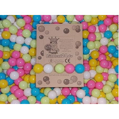 300 Balls, Organic Plastic Ball Pit Balls Made of Renewable Sugar Cane, Raw Materials, 6 cm Diameter, Nursery and Commercial Quality – BB03