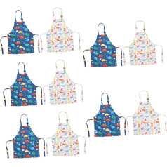 Alipis 10 Stk Malschürze Für Kinder Für Immer Bleistift Künstler Malerei Lochkarten Schürze Für Kinder 3-5 Jungs Schürze Miniatur-bibel Polyester Baumwolle Kleinkind Overall Fernbedienung