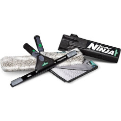 UNGER Ninja AKN12 Premium Glass Cleaner Set (Top Performance Products for Professional Window Cleaning, 4-Piece)