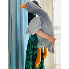 Tanha Goose Cuddly Toy, Cuddly Toy Goose, XXL Cuddly Toy Plushie, Kawaii Cuddly Toy Plush, Duck Cuddly Toy, Large Goose Soft Toy (Den Grey, 130 cm)