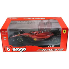Bburago -BBURAGO-1/18 FERRARI-2022 Formula 1 with Helmet #Leclerc-Neuaute FA 2022 Miniature Car for Children, Scale Replica, 16811L