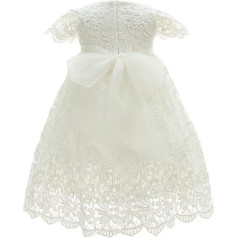Zahur Lace christening dress with hood, White, 3 Monate