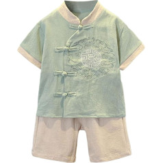 GUSUTZX Kleinkind Kinder Jungen Chinesischen Tang Stil Verdickte Neujahr Top Hosen Kleidung Outfit Baby Jungen Mädchen Kleidung Hose Set Outfit