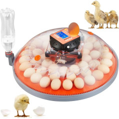 VEVOR Egg Incubator Automatic Incubator for Hatching Eggs Automatic Rotation 48 Eggs Temperature Humidity Control Transparent ABS Lid for Eggs Chicken Duck Quail