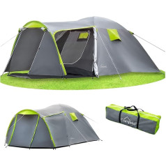 Campela Tourist Tent, Family Tent, Tropical, for 3-4 People, Waterproof 3000 m, Taped Seams, CA0013