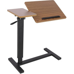 FATIVO Beistelltisch Höhenverstellbar Betttisch Klappbar: 73.5-97 cm Pflegetisch mit Rollen Laptoptisch mit Neigbarer Desktop - Krankentisch Sofatisch für Wohnzimmer Schlafzimmer 97x75.5x40.8 cm