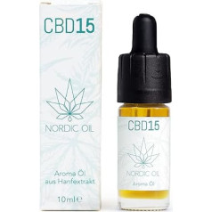 Nordic Oil - 15% CBD Oil Aroma - 1500 mg - 10 ml - Full Spectrum CBD Oil | Vegan | Organic Quality | Best CBD Brand in Europe | CBD 5 | High Bioavailability | CBD Oil