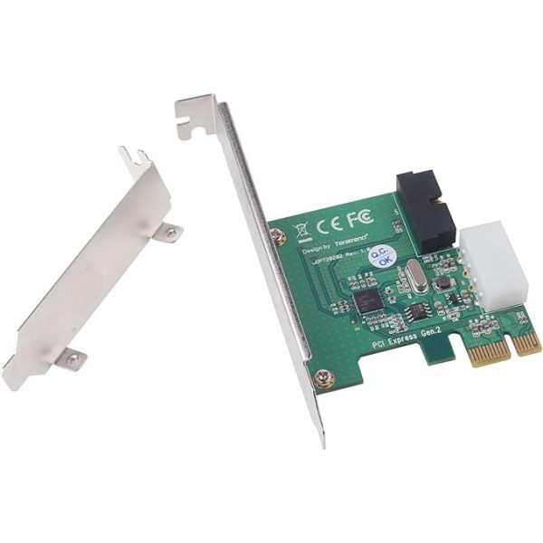 SilverStone SST-EC03S-P - USB 3.0 PCI-E Erweiterungskarte, 5V 4 Pin Molex Stromanschluss, 1x USB 3.0 20-pin Connector und 3.5