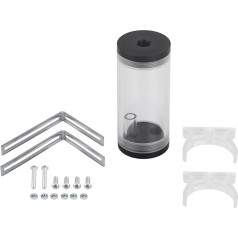 Cuifati Cooling Container, PC Computer Liquid Water Cooling Ra/Diator Acrylic Cylinder Water Container Tank Kit, Low Noise Water Cooling Container for PC Computer