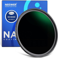 NEEWER 62 mm Neutral Density Filter ND1000 (10 Stops) ND Filter with Nano Coatings / Optical HD Glass / Ultra Thin Matte Black Frame Neutral Density Filter