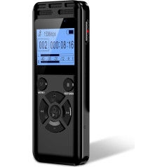 64GB Digital Voice Recorder, Wevoor 1536kbps Recording Device with Voice Activation and Password, Voice Recorder with A-B Repeat for Lectures, Conferences, Interviews