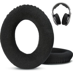 Accessories House Velour Ear Pads for Sennheiser HD545 HD565 HD580 HD600 and HD650 Headphones (Black Velour)