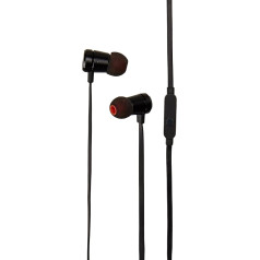 (New) Premium JBL Harman Aluminium In-Ear Earphones with tangle free cable and T290 High Bass Performance Pure with Universal 1 Button Remote Control/Microphone – Black Color