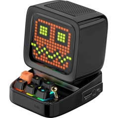 Divoom Ditoo Plus Pixel Art Portable Bluetooth Speaker with App Control (Black)