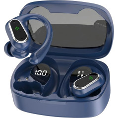 Bluetooth Kopfhörer Sport, In Ear Kopfhörer Kabellos Bluetooth 5.3 mit HD Mic, Herausragender Sound, 50Std HiFi Stereo Kabellose Kopfhörer, 2024 Noise Cancelling Ohrhörer, IP7 Wasserdicht LED Anzeige