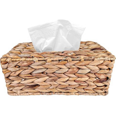 Tissue Box Made of Rattan Cosmetic Tissues Box: HOMURY Large Handwoven Cosmetic Tissue Boxes Tissue Holder Rectangle Living Room Tissue Box for Bathroom Living Room Office Restaurant