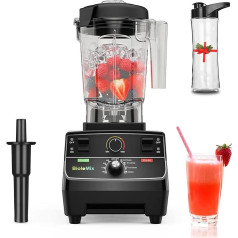 BioloMix High-Performance Blender 2200 W, Self-Cleaning Function, Stand Mixer 2 L Container and 600 ml Travel Mug - BPA-Free Smoothie Mixer