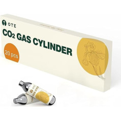 OTE CO2 Soda Chargers Pack of 40 - 8 g CO2 Cartridges Suitable for Many Water Carbonators, Syrup, Soda Mixed Drinks and Cocktails ganz Easy