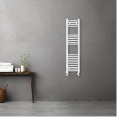 Warmehaus Modern Straight Heated Towel Rail 1200 x 300mm White