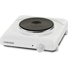 ROMMELSBACHER Single Hotplate THS 1590 - Made in Germany, 1 Cast Heating Plate 180 mm Diameter, Fire-Enamelled Housing, 7-Stroke Switch, Power-Controlled Control, Overheating Protection, 1500 Watt,