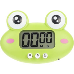 Pack of 2 Digital Large Beautiful Countdown Cartoon Timer Back Clock Electronic Practical Manager Frog Memory Shaped Screen LCD Cooking Alarm Magnetic