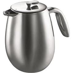 Bodum columbia Kaffeebereiter (Doppelwandig, Edelstahl, Spülmaschinengeeignet, 1,5 liters) glänzend